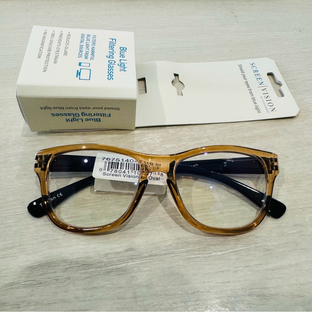 ICU Eyewear Screen Vision Blue Light Filtering Glasses, 
Large Oval